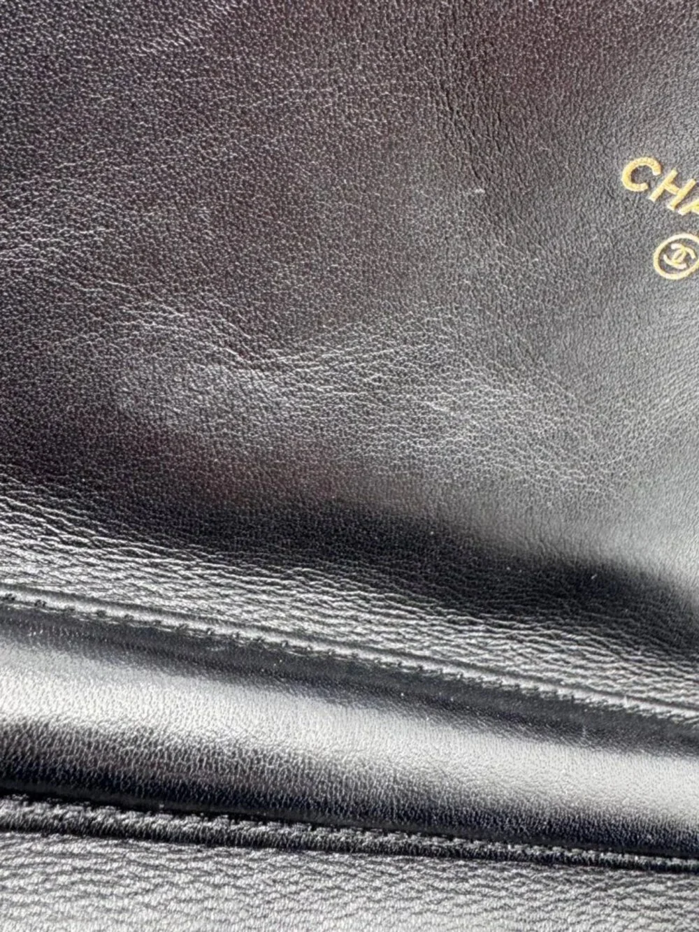 Chanel  Coco Mail Quilted Calfskin Leather Clutch With Chain Black